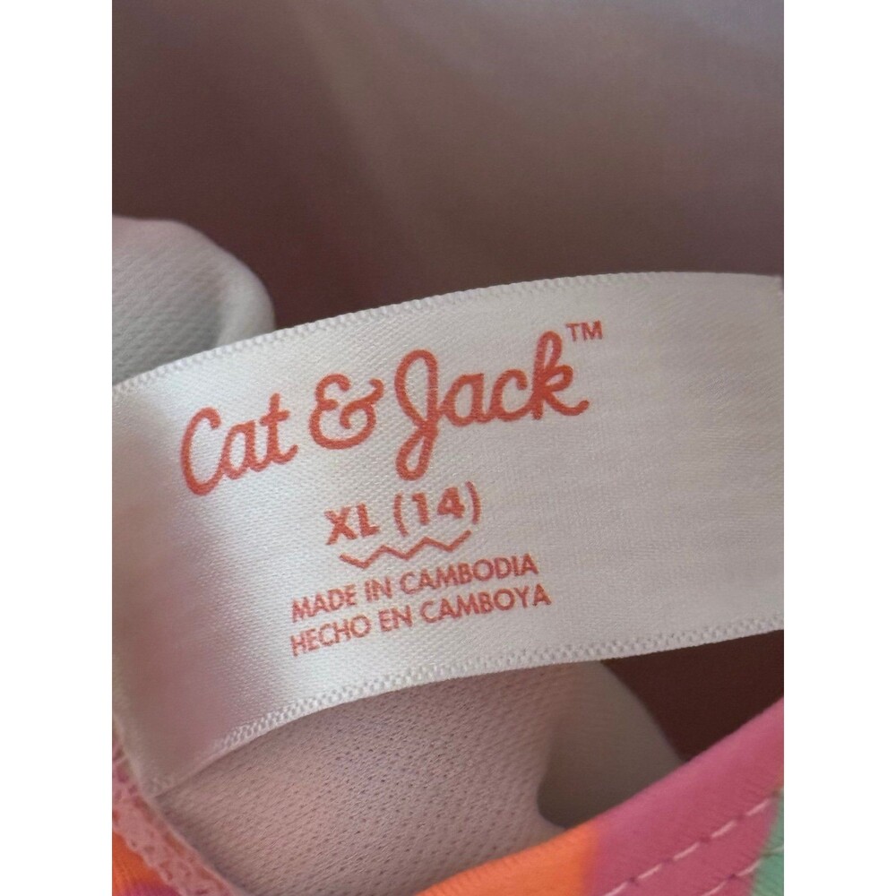 Cat & Jack Brand, Girl’s (XL, Sz 14) Swimsuit, Kids Multicolor Swimwear/Clothing - Picture 8 of 11